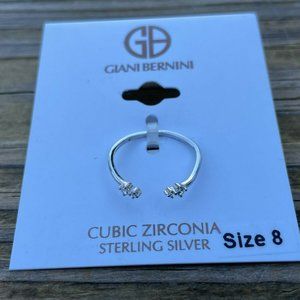 Giani Bernini Women Rings Sterling Silver Cubic Zirconia Rings Size 8 $40